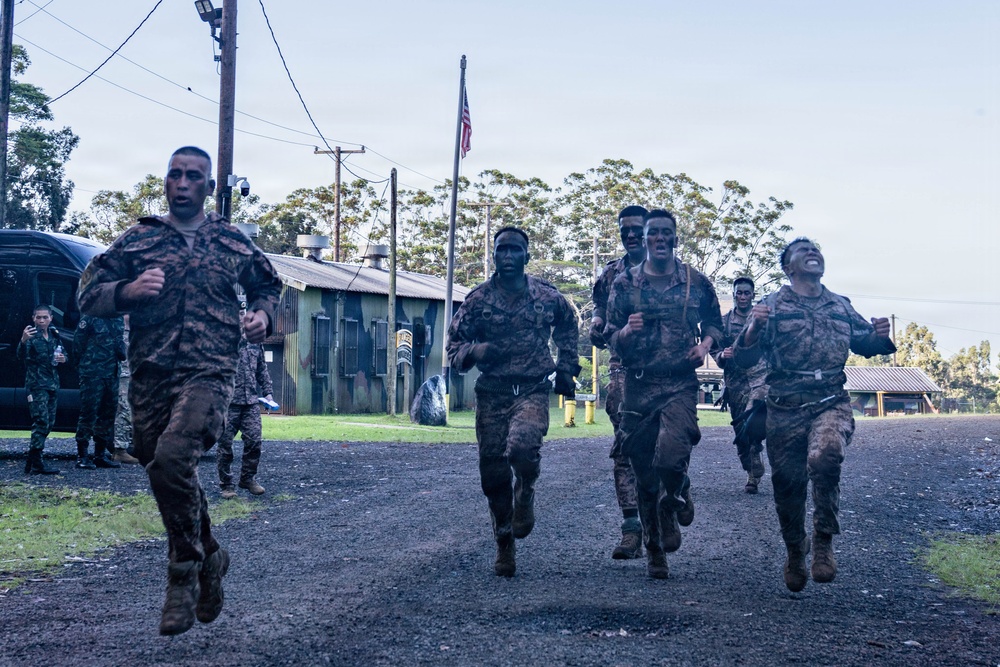 Multinational Soldiers Tackle 10K Run during the 2026 Pacific Land Forces Team Readiness Challenge.
