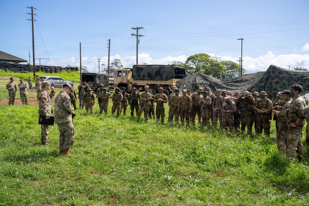 Multinational Soldiers take on the Leadership Reaction Course at the 2026 Pacific Land Forces Team Readiness Challenge