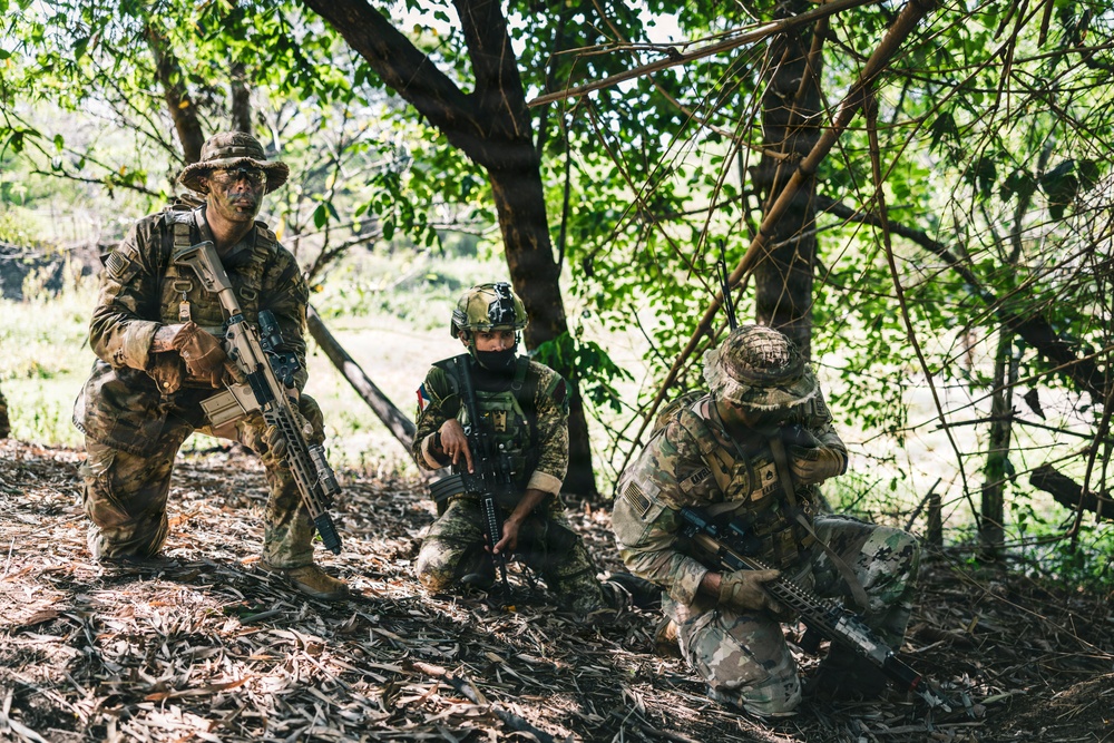 U.S. and Philippine Army Soldiers Execute Joint Jungle Patrol