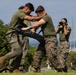 Marines and Japanese Security Guards conduct OC Spray training at Camp Foster