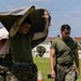 Marines and Japanese Security Guards conduct OC Spray training at Camp Foster