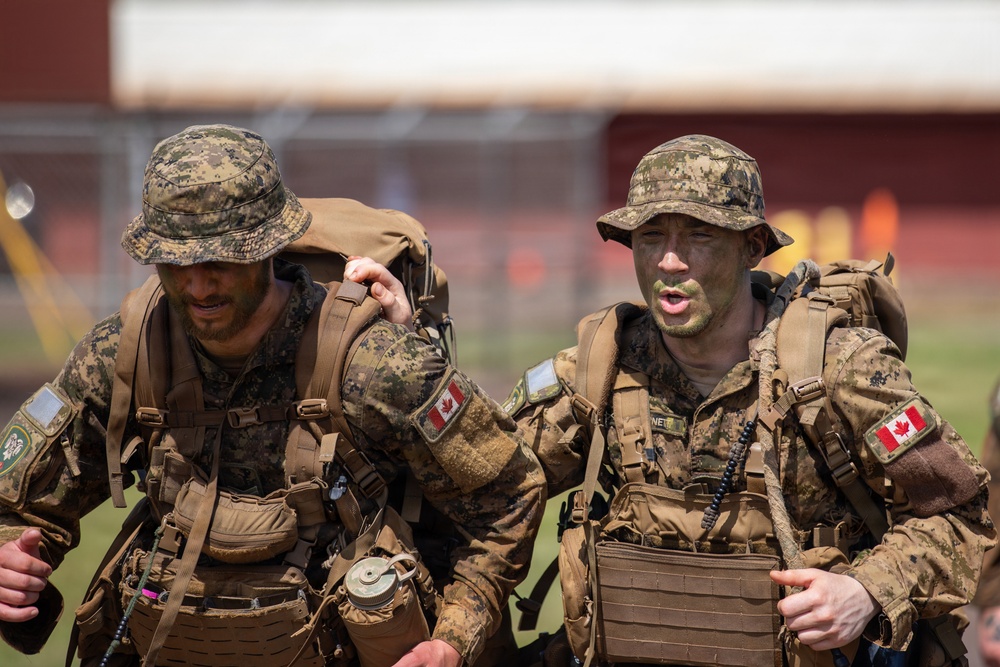 Multinational Soldiers compete in Ruck March for Pacific Land Forces Team Readiness Challenge