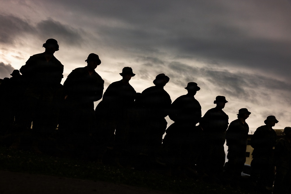 4th Marine Regiment Conducts 10k Hike to Corporals Course Graduation