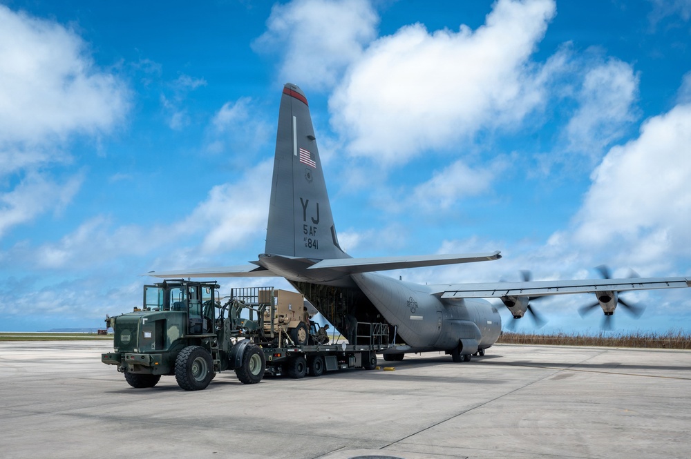 36th CRS offload water purification system to support the Saipan community