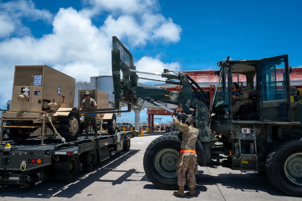 36th CRS offload water purification system to support the Saipan community