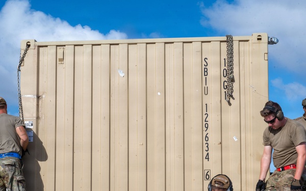 36th CRS offload water purification system to support the Saipan community