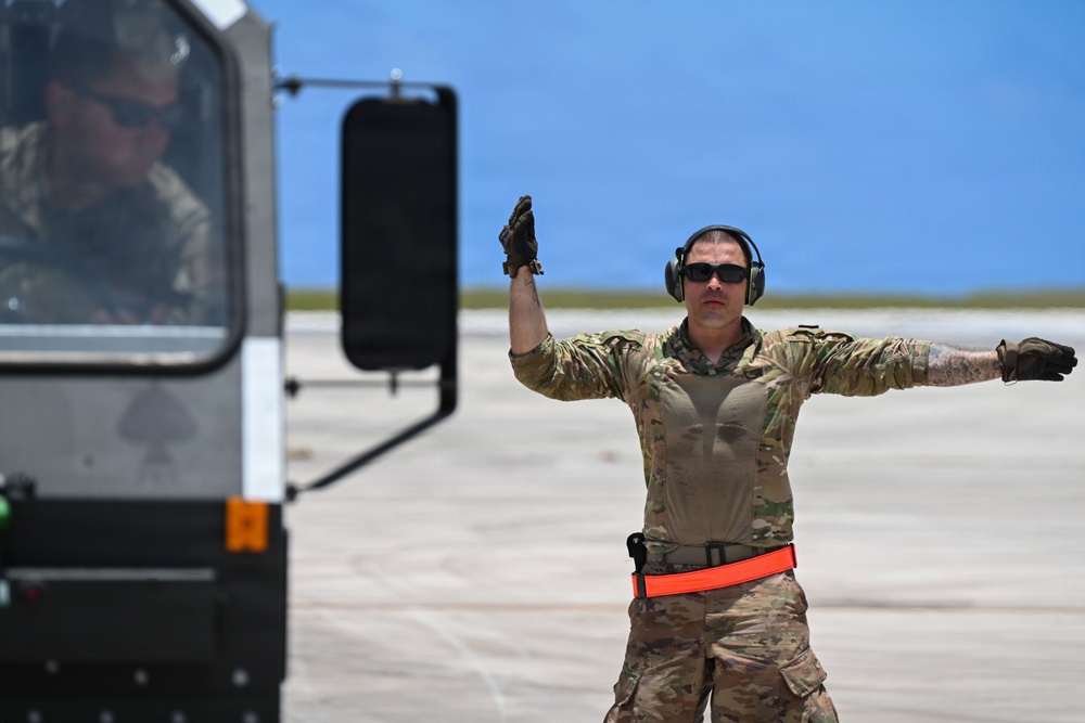 36th CRS offload water purification system to support the Saipan community