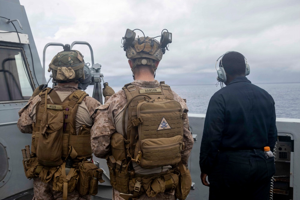 11th MEU Marines, Sailors Transit the Surigao Strait aboard USS Portland