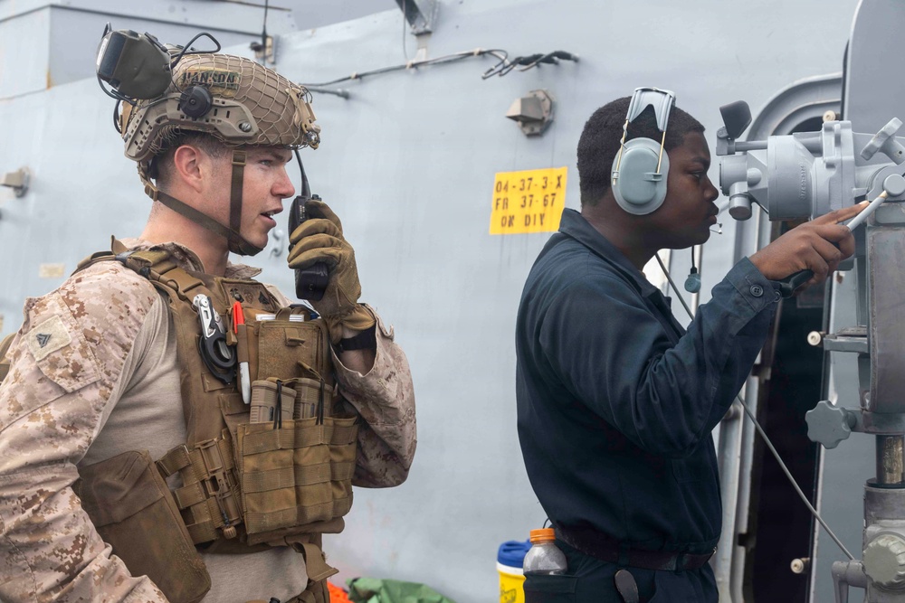 11th MEU Marines, Sailors Transit the Surigao Strait aboard USS Portland