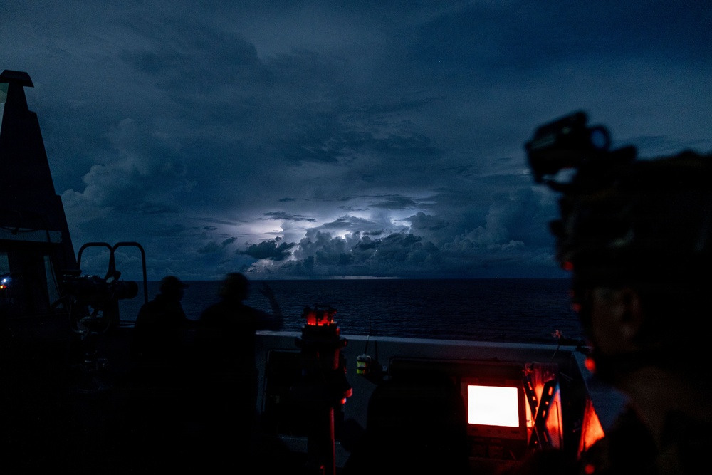 11th MEU Marines, Sailors Transit the Surigao Strait aboard USS Portland