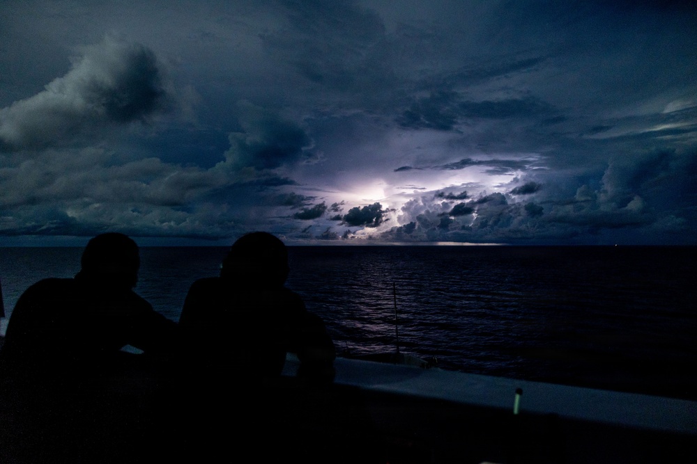 11th MEU Marines, Sailors Transit the Surigao Strait aboard USS Portland
