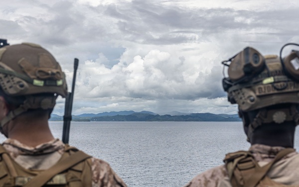 11th MEU Marines, Sailors Transit the Surigao Strait aboard USS Portland