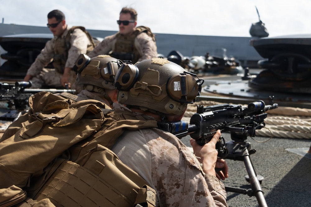USS Portland Marines Conduct Routine Operations