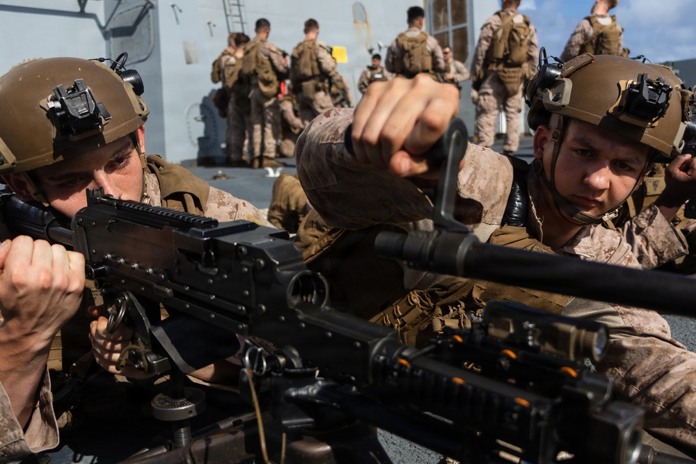 USS Portland Marines Conduct Routine Operations