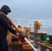 Coast Guard Cutter Barque Eagle's crew conducts deck maintenance