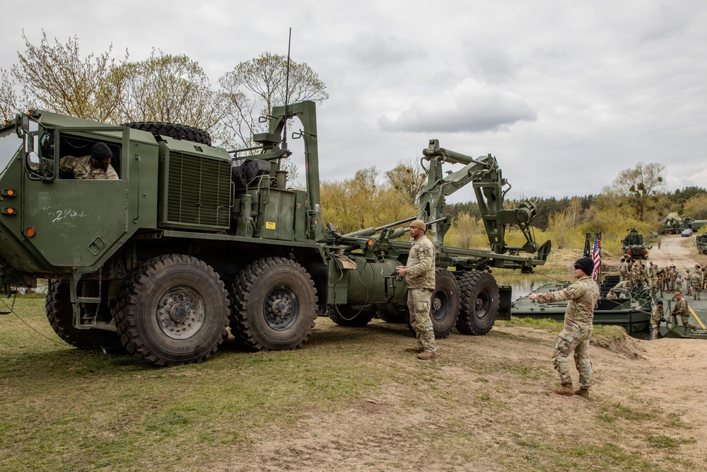 809th MRBC Erects Bridge in Support of Saber Strike 2026 Day 1.
