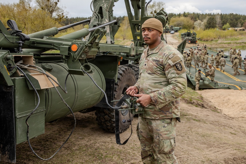 809th MRBC Erects Bridge in Support of Saber Strike 2026 Day 1.