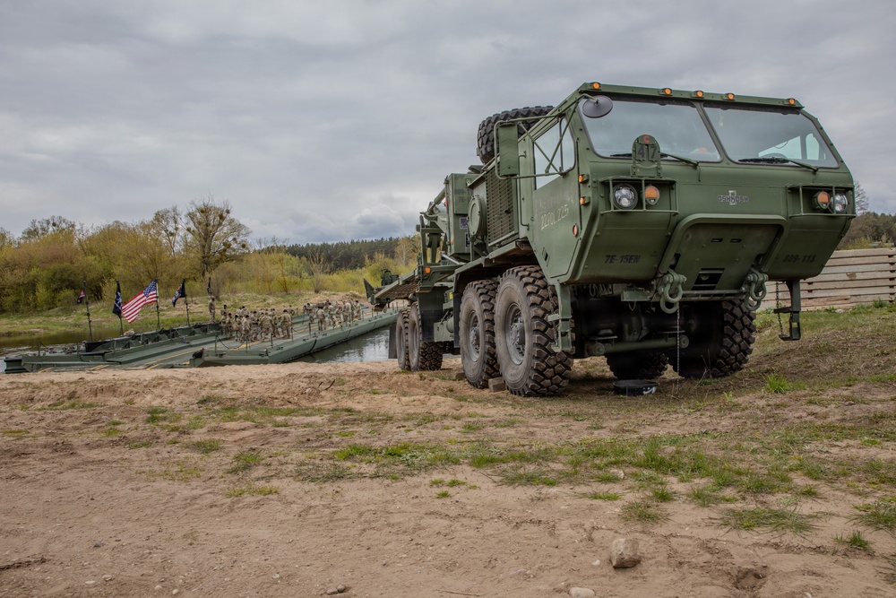 809th MRBC Erects Bridge in Support of Saber Strike 2026 Day 1.