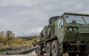 809th MRBC Erects Bridge in Support of Saber Strike 2026 Day 1.