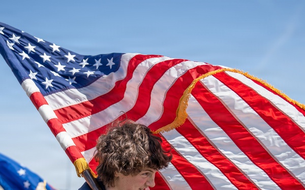 114th Fighter Wing conducts flyover for 101st Annual Howard Wood Dakota Relays