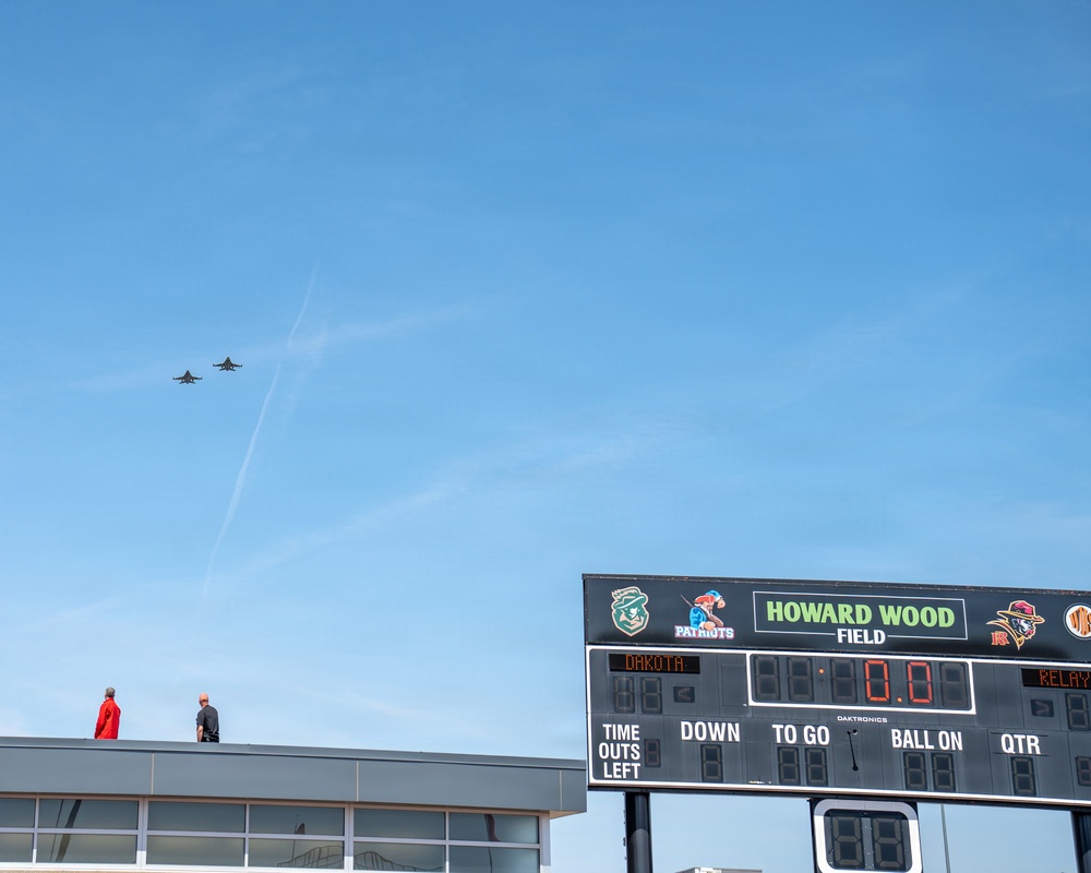 114th Fighter Wing conducts flyover for 101st Annual Howard Wood Dakota Relays