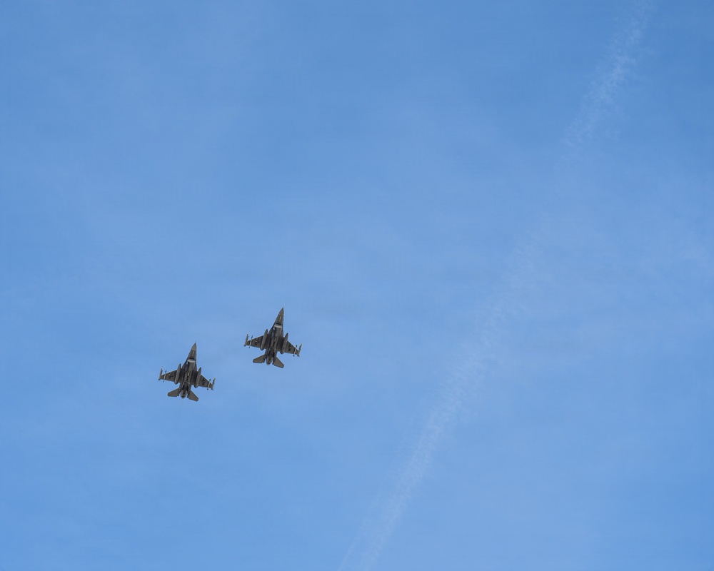 114th Fighter Wing conducts flyover for 101st Annual Howard Wood Dakota Relays