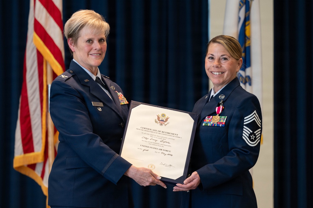 Chief Master Sgt. Tracy Sylvia retires from U.S. Air Force after 31 years of service