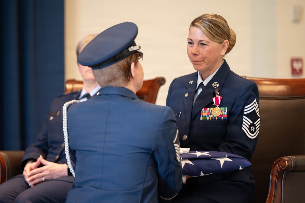 Chief Master Sgt. Tracy Sylvia retires from U.S. Air Force after 31 years of service