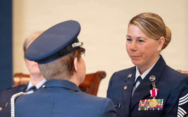 Chief Master Sgt. Tracy Sylvia retires from U.S. Air Force after 31 years of service