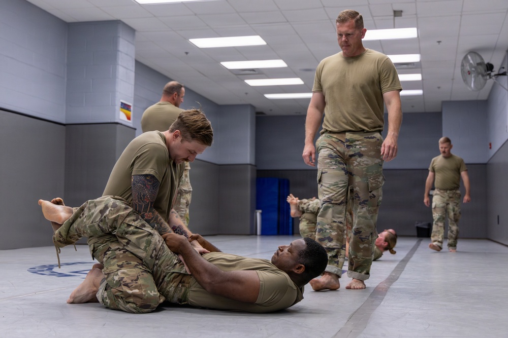145th SFS trains on ground combative techniques