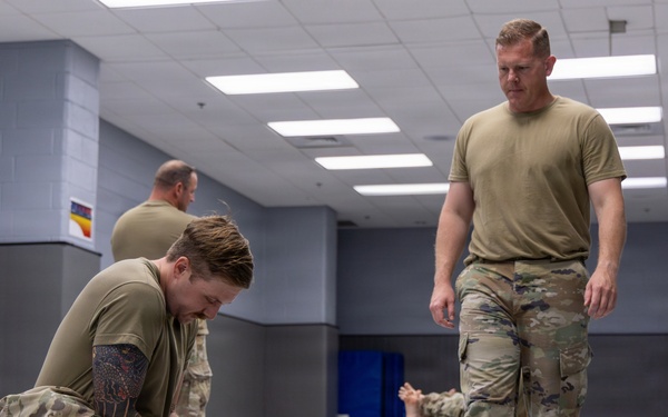 145th SFS trains on ground combative techniques