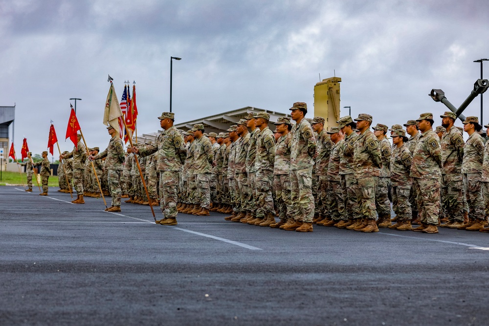 The 1-487th Field Artillery Regiment Change of Command Ceremony