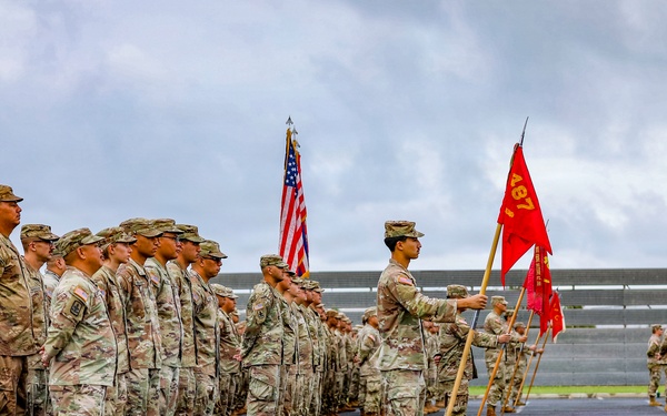 Hawaii’s 487th Field Artillery Regiment Change of Command Ceremony
