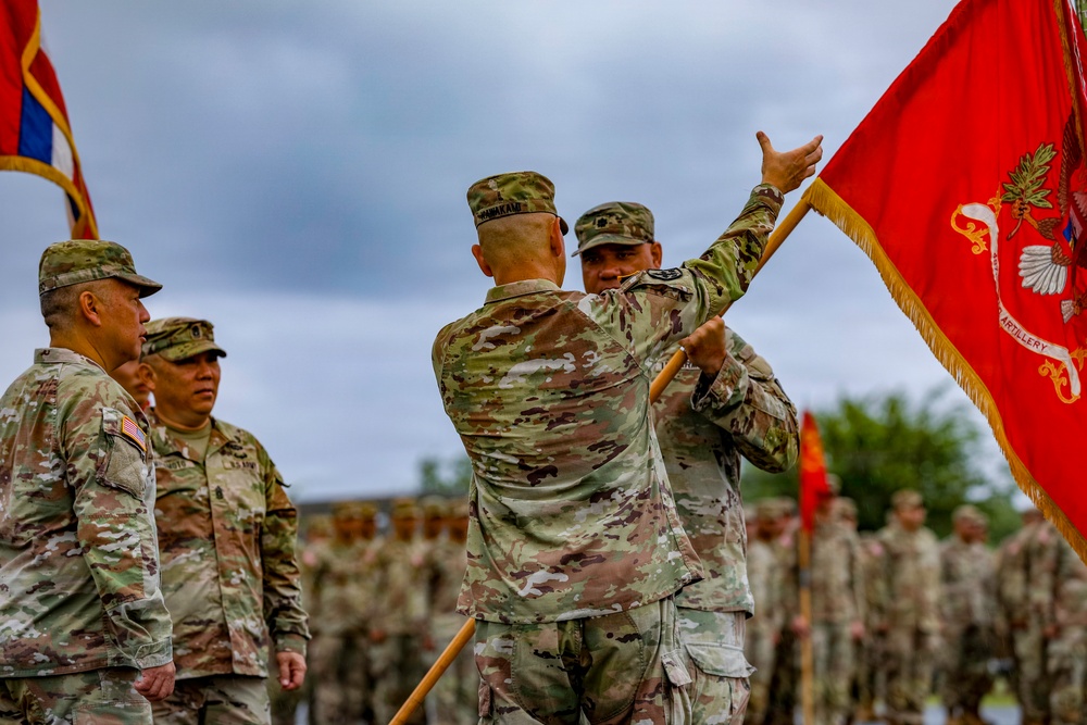 The 1-487th Field Artillery Regiment Change of Command Ceremony