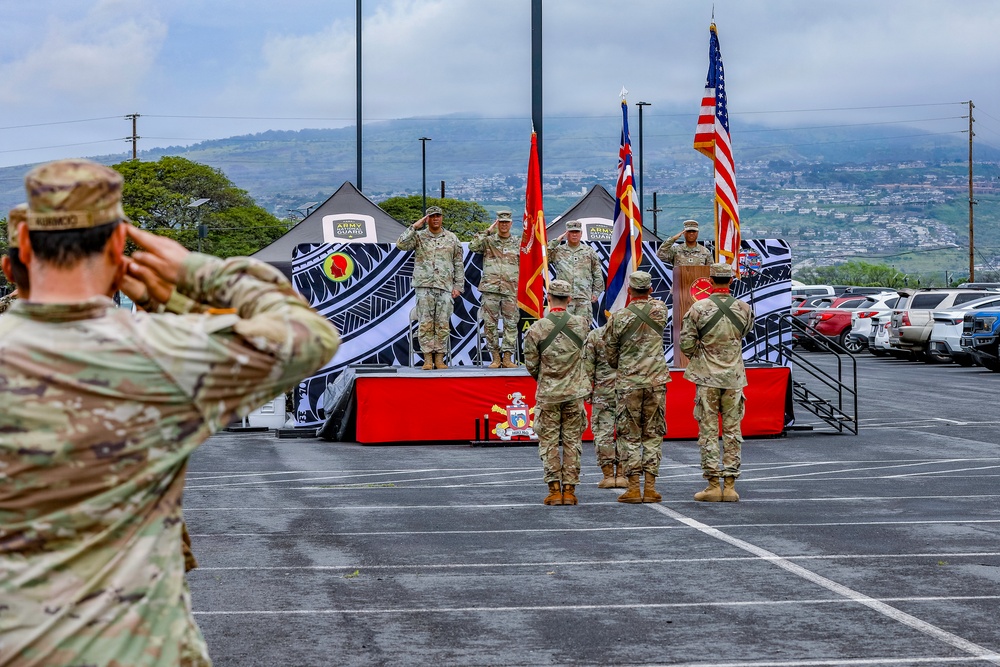 The 1-487th Field Artillery Regiment Change of Command Ceremony