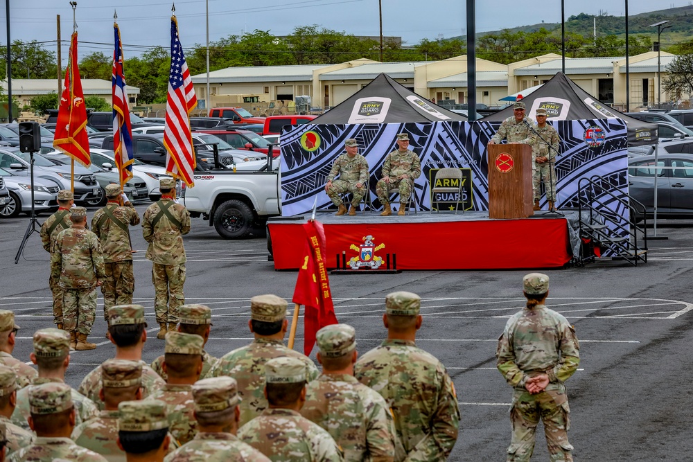 The 1-487th Field Artillery Regiment Change of Command Ceremony