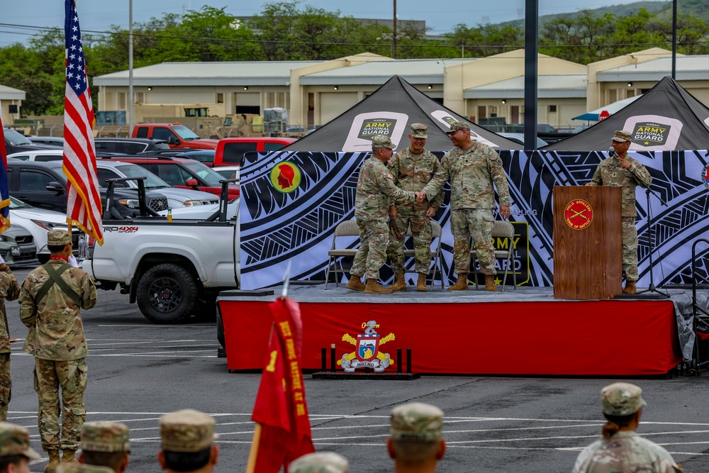 The 1-487th Field Artillery Regiment Change of Command Ceremony
