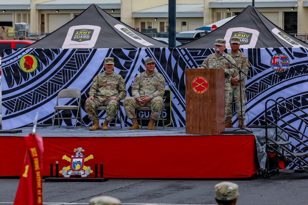The 1-487th Field Artillery Regiment Change of Command Ceremony