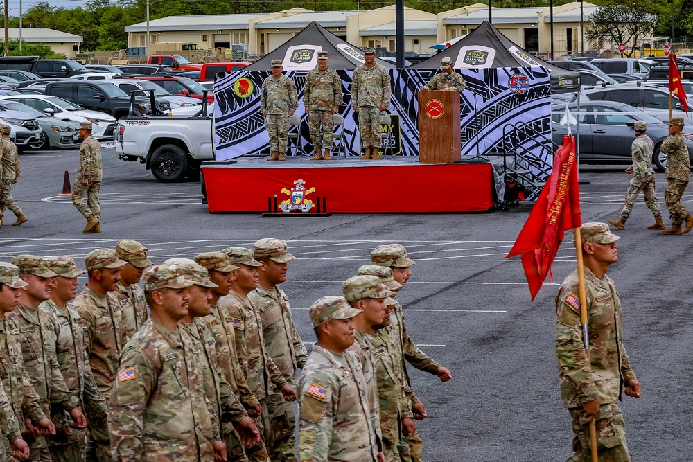 The 1-487th Field Artillery Regiment Change of Command Ceremony
