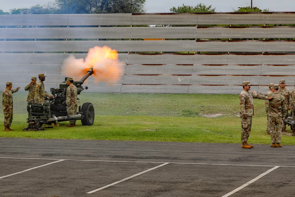 The 1-487th Field Artillery Regiment Change of Command Ceremony