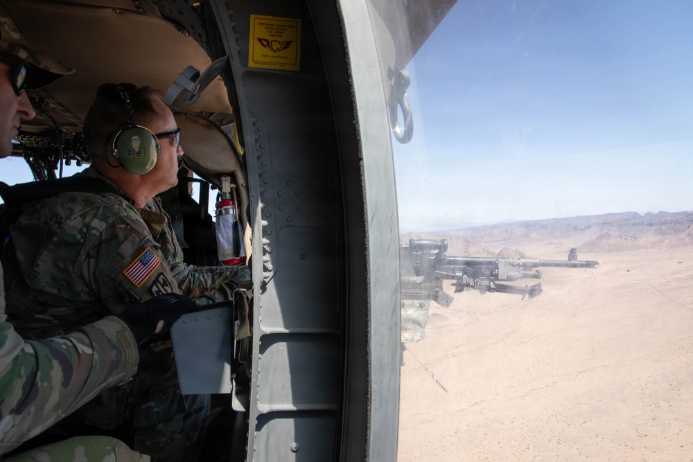Arizona National Guard Land Component Commander Participates in Aerial Gunnery Exercise
