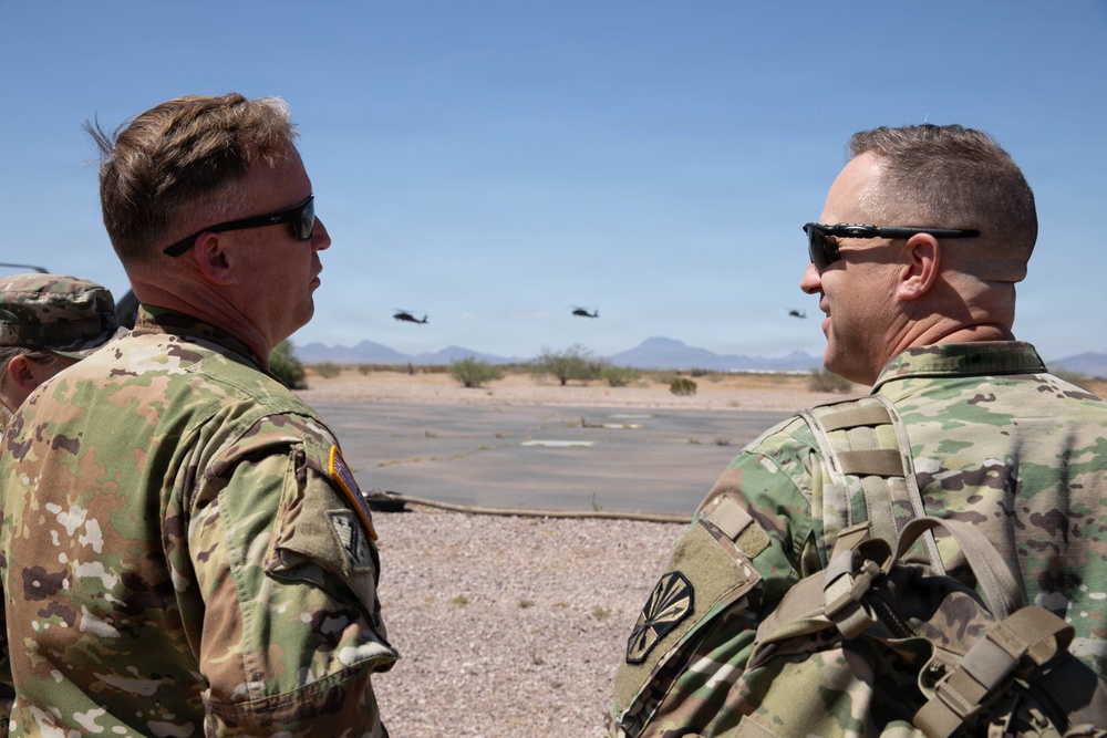 Arizona National Guard Land Component Commander Participates in Aerial Gunnery Exercise