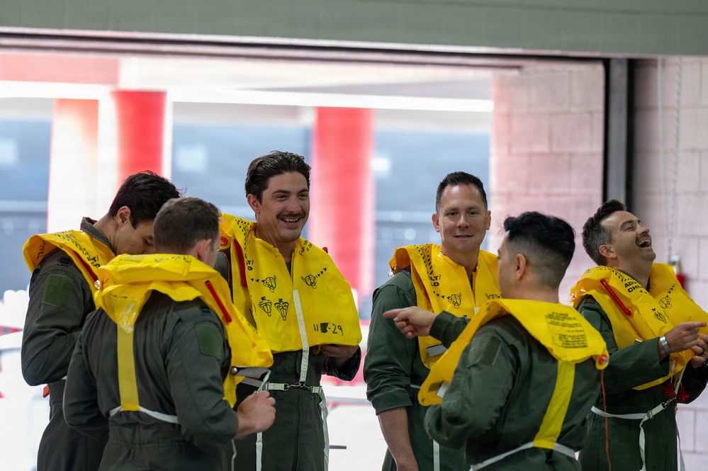 Airmen Participate in Operations Water Survival Training for Aircrew