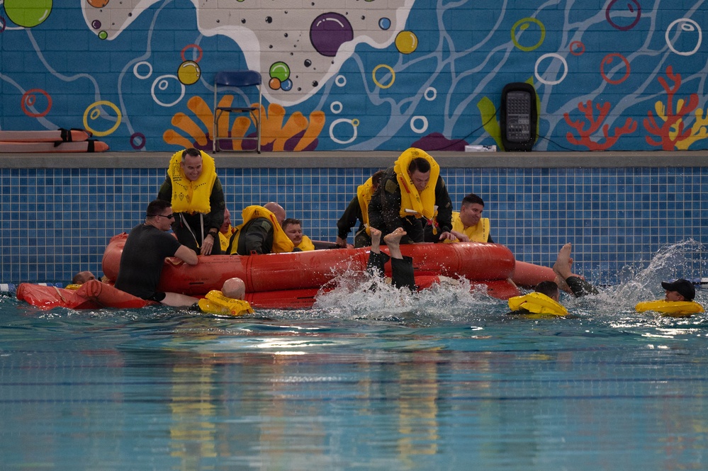 Airmen Participate in Operations Water Survival Training for Aircrew