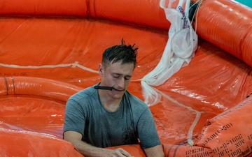 Airmen Participate in Operations Water Survival Training for Aircrew
