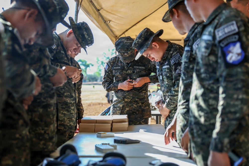 U.S. Marines, Salvadoran marines conduct marksmanship training during CENTAM Guardian 2026