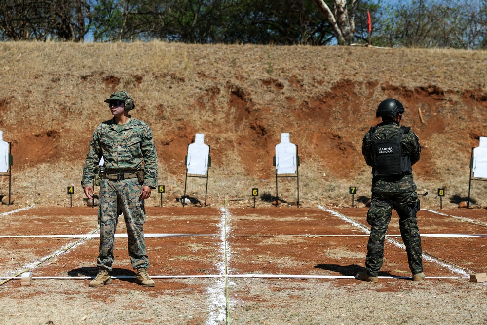 U.S. Marines, Salvadoran marines conduct marksmanship training during CENTAM Guardian 2026