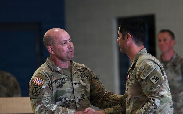 Change of command ceremony for 3rd Battalion, 161st Infantry Regiment, 81st Mobile Brigade Combat Team