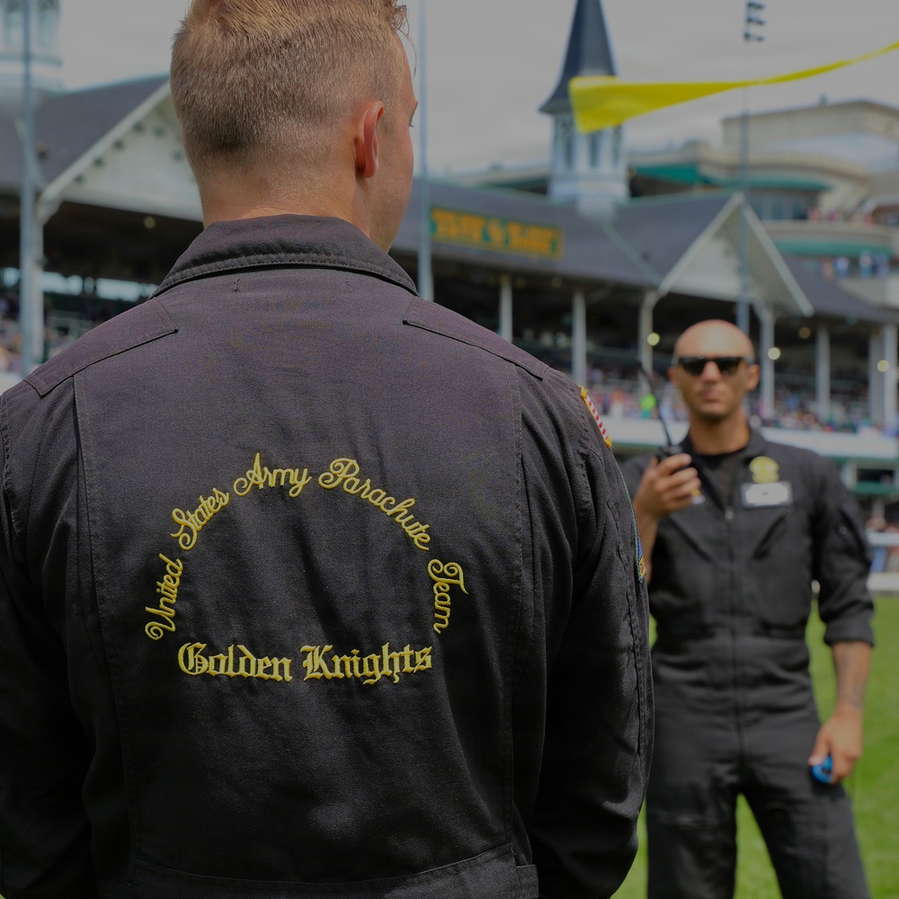 The Golden Knights Perform a Drop Exercise at the 152nd Running of the Kentucky Derby