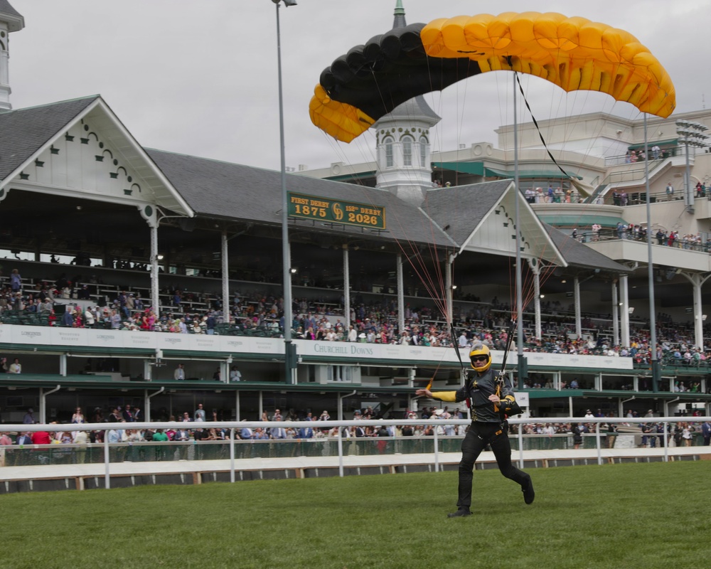 The Golden Knights Perform a Drop Exercise at the 152nd Running of the Kentucky Derby